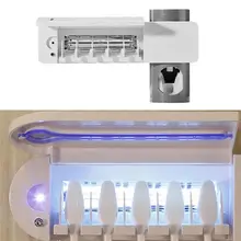 2 в 1 УФ держатель для зубных щеток стерилизатор автоматический дозатор зубной пасты соковыжималка антибактериальные аксессуары для ванной комнаты