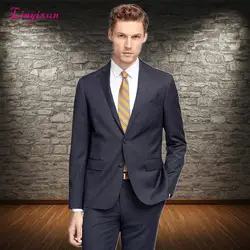 Linyixun ternos masculino Slim Fit Формальные Для мужчин костюм Однобортный свадебные туфли на плоской подошве жениха для Для мужчин, костюм Смокинги для