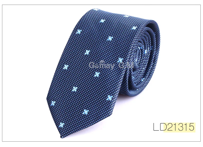 LD21315 Жаккардовый тканый галстук для мужчин, Свадебный деловой классический галстук, модный тонкий мужской галстук из полиэстера, галстук для костюма 6 см, ширина галстука - Цвет: LD21315
