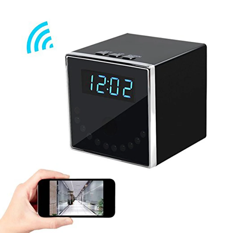 

Wireless WIFI Camera WIFI IP IR Night Vision Mini Clock Camera HD 1080P Mini Camcorder Recorder DVR DV Support Phone Remote