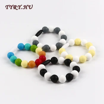 

TYRY.HU Multifunctional Baby Nursing Bracelets Sensory Teething Toys BPA Free Silicone Teethers Organic DIY Jewelry Baby Care