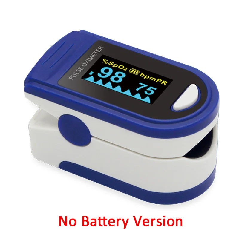 Пальцевой Пульсоксиметр частота OLED дисплей Портативный Пульс скорость SpO2 измерение здоровья кислородная сигнализация установка CE FDA JPD-500C - Цвет: No Battery