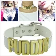 Harley Quinn PUDDIN Choker Suicide Squad Collar Neck Necklace Halloween font b Cosplay b font Choker