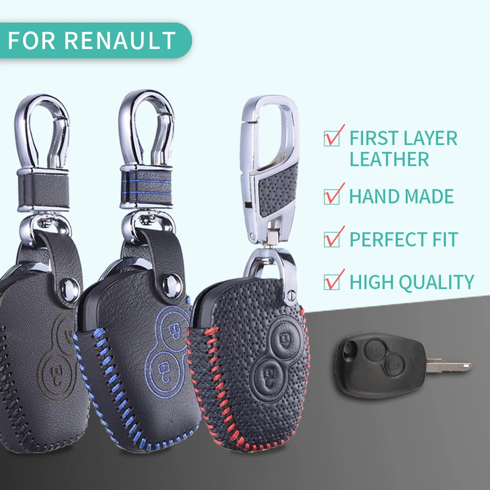 

Key Bag Case Cover Remote Holder Chain for Renault Dacia Logan Espace Sandero Megane Modus Kangoo Clio Keyrings Fob