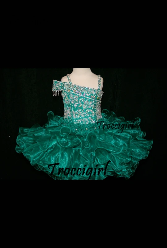 Новое Стильное бальное платье, платья с цветочным узором для девочек, бретельки-спагетти с бусинами, короткие пышные платья из органзы с