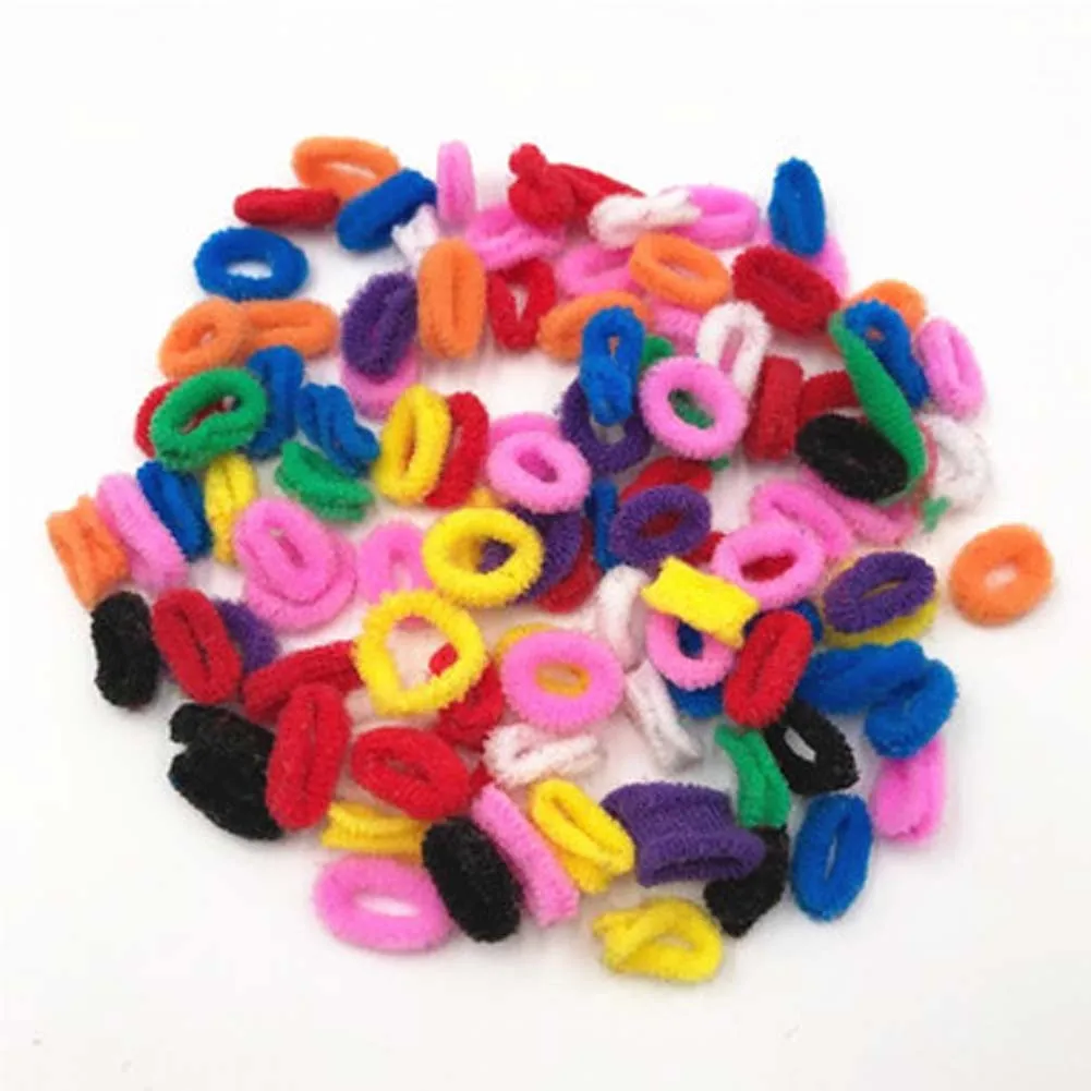 

About 100pcs/lot 2019 colorful lace Headband Hair Rope Rubber Bands Girls' Kids Cute hair Accessories hairband
