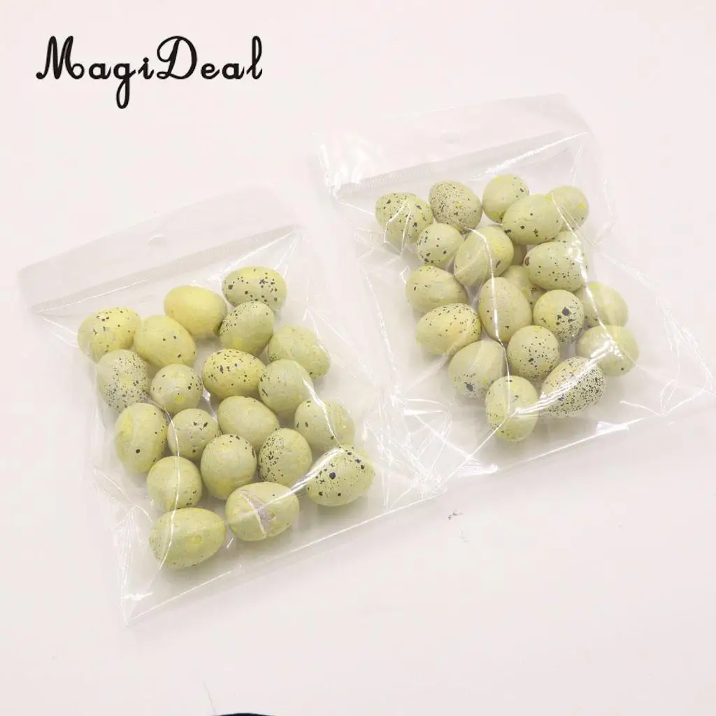 MagiDeal 20 Pieces Foam Sparrow Artificial Bird Egg For Wedding Home Party Decoration