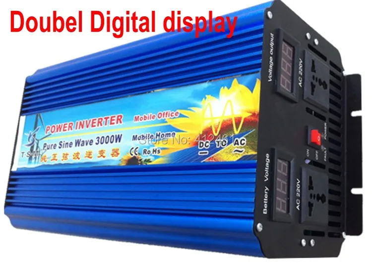 inverseur de panneau solaire solar panel inverter 3000W peak 6000W Pure
