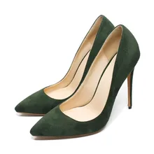 Women Pumps Genuine Suede Leather Thin Heel 10 Cm High Heels Solid Color Apricot Black Pointed Toe Shoes Big Size 4-13.5 C003B Women Pumps Genuine Suede Leather Thin Heel 10 Cm High Heels Solid Color Apricot Black Pointed Toe Shoes Big Size 4-13.5 C003B