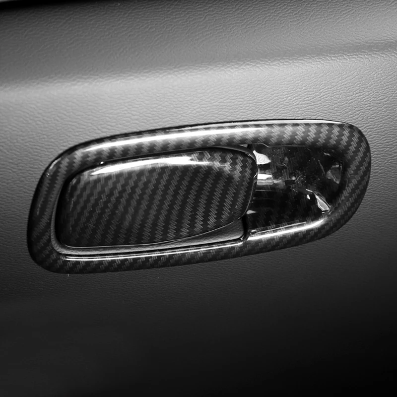 Для Volvo XC60 подходит только для левой стороны вождения приборной панели подсветки перчаточного ящика ручки крышки Накладка АБС Углеволокно Стиль стайлинга автомобилей