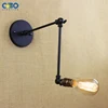 Simple Vintage Iron Flexible With Switch Wall Lamp Bedroom Foyer Indoor Lighting E27 Lamp Holder 110-240V Free Shipping ► Photo 3/6