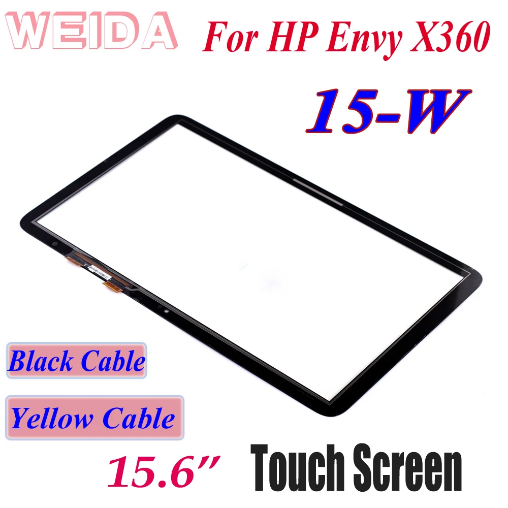 

WEIDA Touch Digitizer Replacement 15.6" For HP Envy X360 15-W 15-w002x 15-w100nx 15W Series Touch Screen Panel Yellow cable/ B