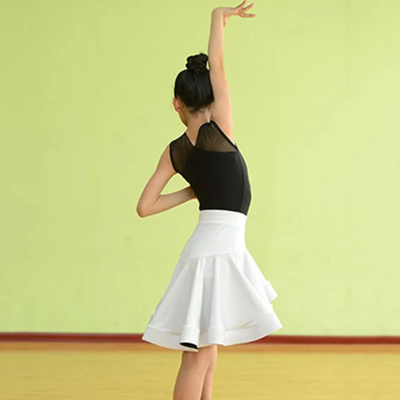Классический костюм для латинских танцев, для девочек, из молочного волокна, для бальных танцев, танго, ча-Самба, сальсы, румбы, одежда для выступлений, тренировочные платья DC2390