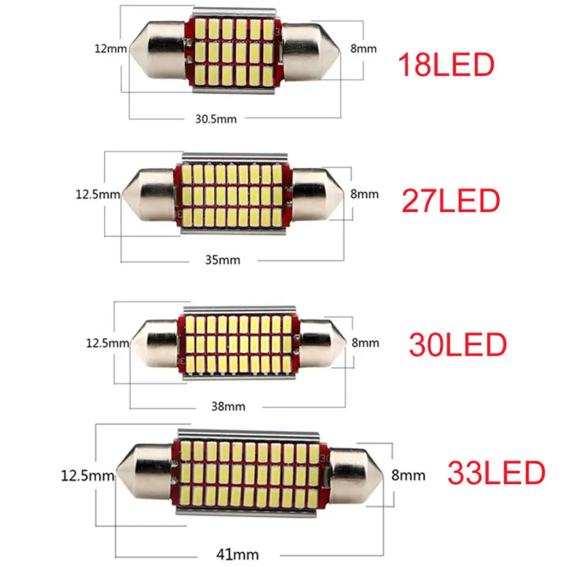 YM E-яркий 2 шт. 31/36/39/41 мм C5W Canbus 3014 Светодиодный супер яркий гирлянда ошибок автомобиля светодиодный лампы Лампы для чтения 6500K 12V