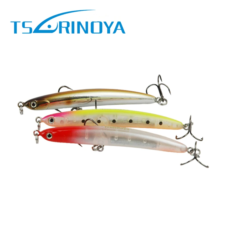 

Tsurinoya Fishing 1pc Lure 60mm 5g Pencil Bait Artificial Hard Bait Fishing Lures with Two Treble Hooks Fishing Tackle