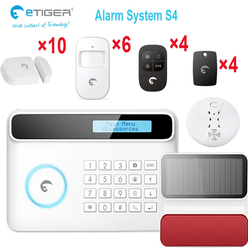 Very Cheap jQOaz Intruder sistema di allarme anti incendio chiamare il numero di telefono e sms di sicurezza domestica sistema di allarme