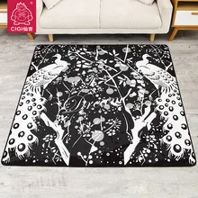 CIGI плюс Размеры Черный квадрат ковра прихожей коврик исследование Одеяло Гостиная таблица диван коврик противоскользящие ковер