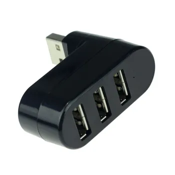 

Dropshipping Reliable 3 Ports Hub USB 2.0 Mini Rotate Splitter Adapter for PC Notebook Laptop