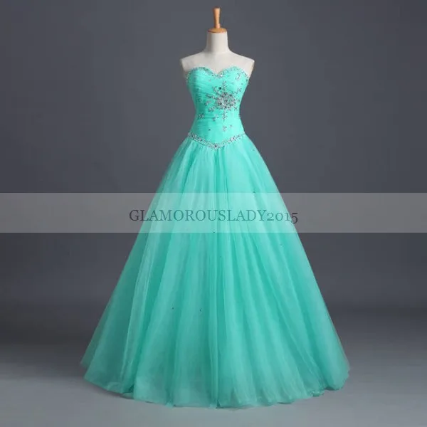 Cheap Mint Green Quinceanera Dresses Ball Gowns 2015 Real Picture