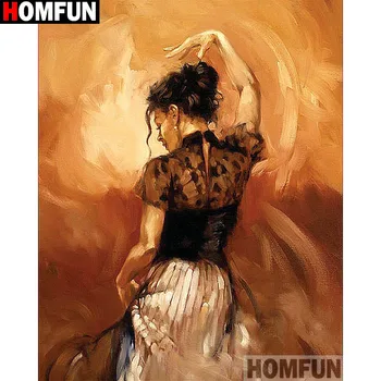 

HOMFUN Full Square/Round Drill 5D DIY Diamond Painting "Dancing beauty" 3D Embroidery Cross Stitch 5D Home Decor A13546