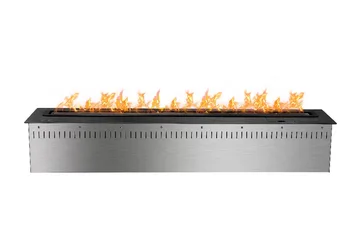

48 inch 304 #stainless steel Remote control black or silver built in electric bio ethanol wall fireplaces