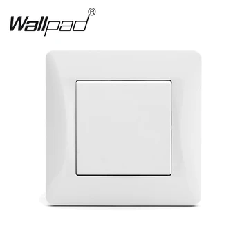 

1 Gang Switch Wallpad 110-250V White Elegant Plastic EU European Style 1 Gang 1 Way Wall Switch with Claws Mounting