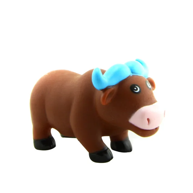 Starz Cute Mini Buffalo Cattle Ox Animal Soft Rubber Squeeze Sounding