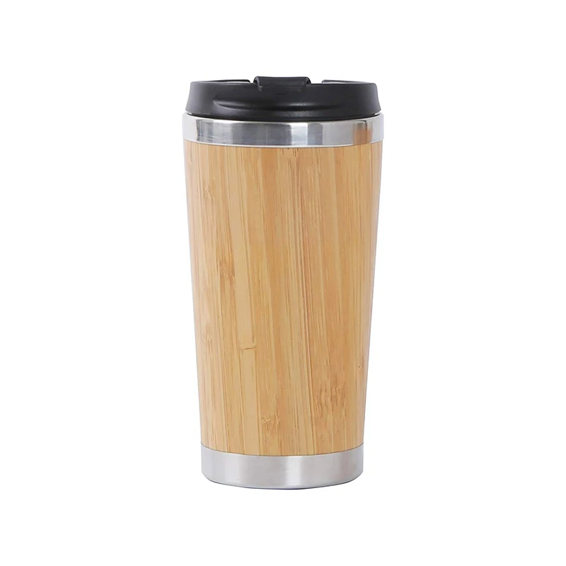 UPORS 450 мл бамбуковая кофейная чашка из нержавеющей стали кофейная кружка для путешествий с герметичной крышкой Изолированная кофейная кружка многоразовая деревянная кружка