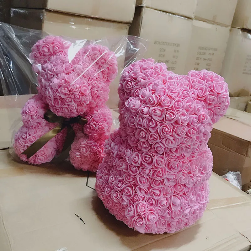 rose bear flower bear teddy gift box  (4)