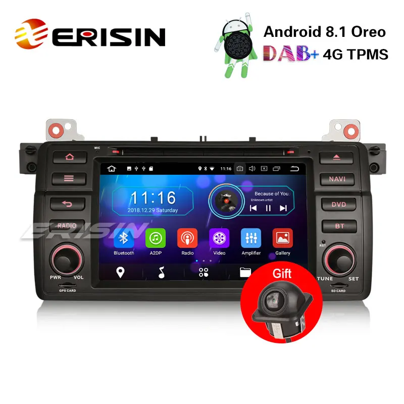 Erisin ES3946B 7 &quotDAB + 4G система контроля давления в шинах DVR Android 8 1 автомобиль радио DVD
