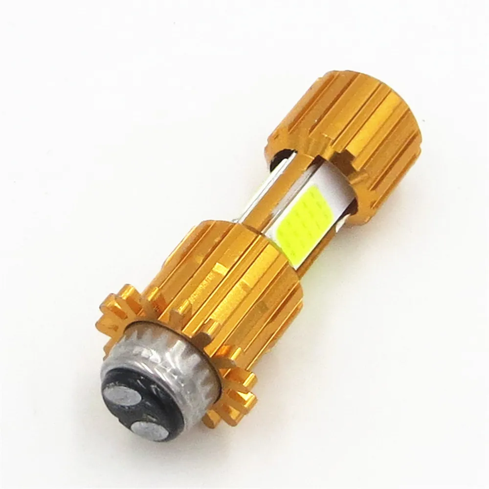 

1pc H6M LED Motorcycle Headlight Bulb 3X COB LED PX15d P15D25-1 Hi/Lo Lamp Scooter
