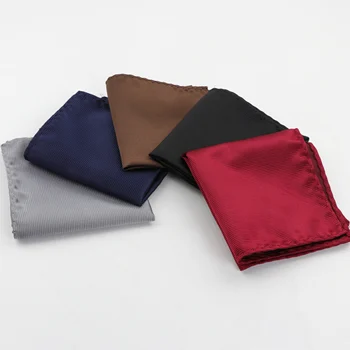 

Men Suits Polyester Designer Handkerchiefs Woven Striped Pocket Square Hankies Business Casual Pockets Hanky