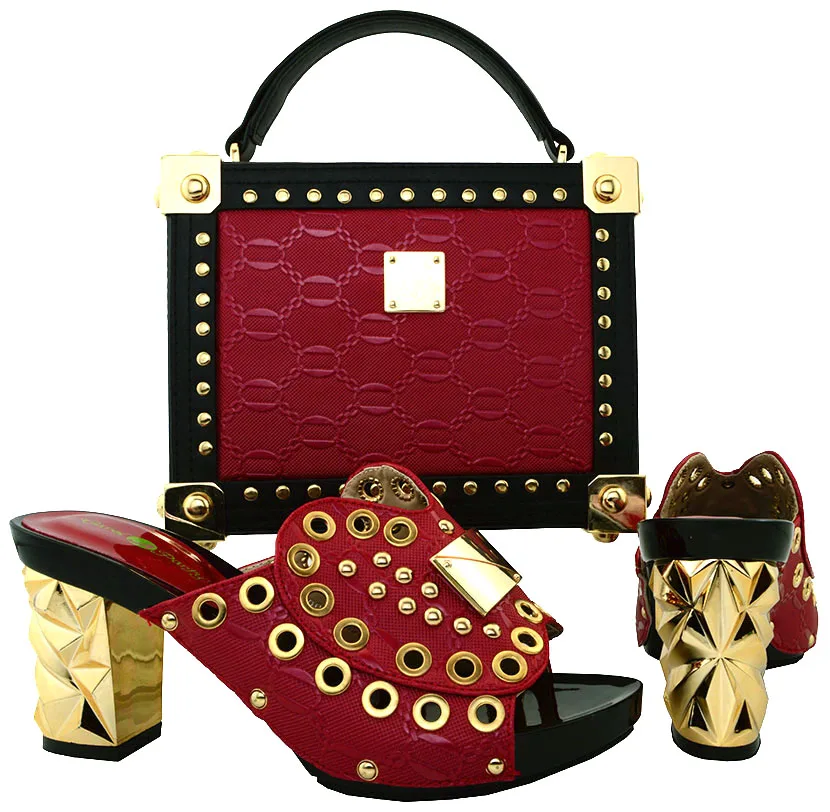Shoe and Bag Set African Shoe and Bag Set for Party In Women Italian
