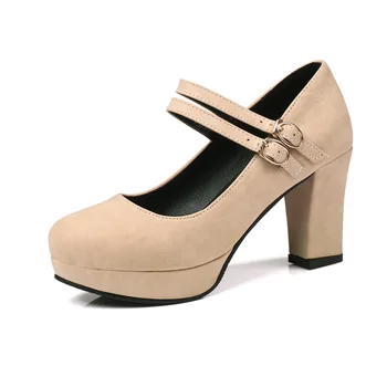 

2018 in the spring and autumn shoes to restore ancient ways round head thick with high with waterproof
