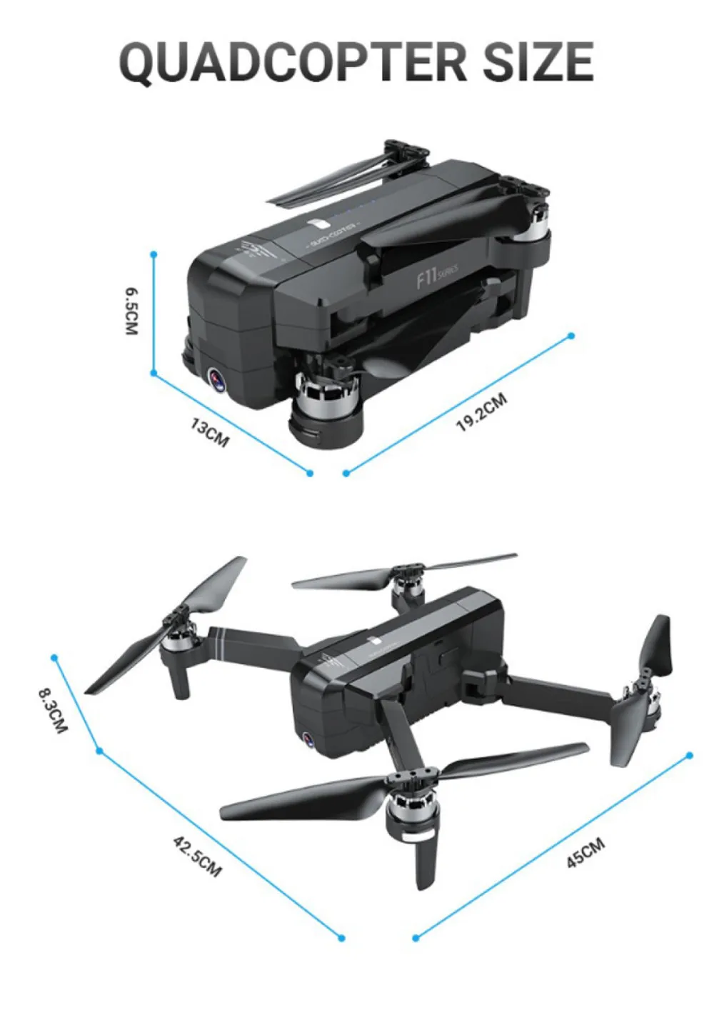 Новинка SJRC F11 GPS 5G WiFi FPV 1080P HD Cam складной бесщеточный Радиоуправляемый Дрон