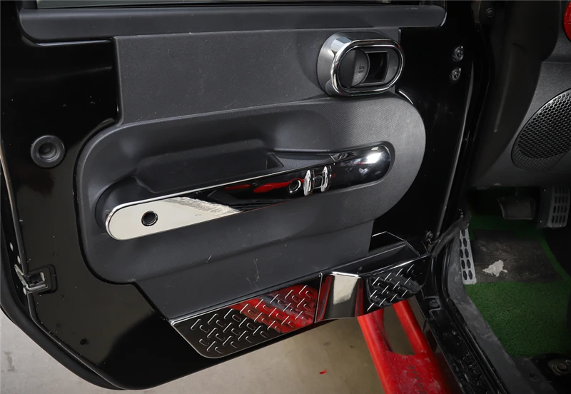 Для Jeep Wrangler 2007 2008 2009 2010 внутренняя дверная ручка крышка рамка Автомобильный интерьер автомобильные аксессуары Стайлинг 14 шт. красный/синий/хром