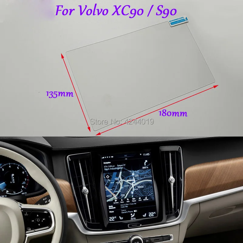

Tommia Car Styling GPS Navigation Screen Glass Protective Film Sticker DVD Protective Film For Volvo XC90 S90 Car Accessories