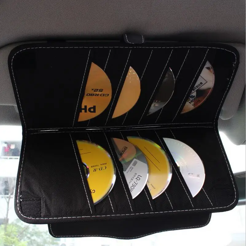 BROSHOO 2 в 1 автомобиль солнцезащитный козырек Tissue Box держатель 14 диск аккуратные рукава CD DVD держатель для карт автомобиль аксессуары для интерьера стиль