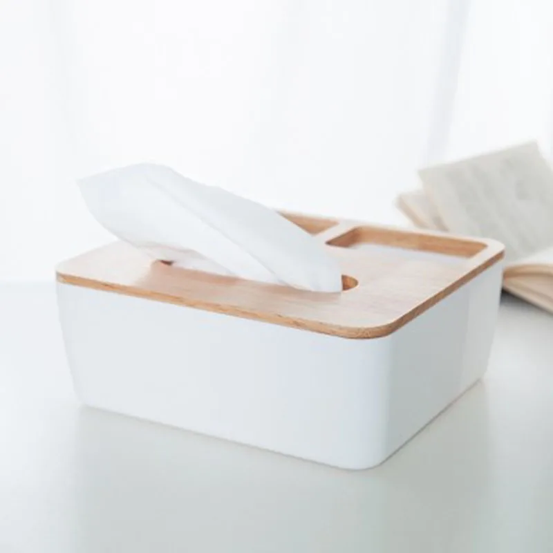 Eworld 3 вида стилей, съемная пластиковая коробка для салфеток с дубовым деревянным покрытием, держатель для телефона, чехол для салфеток, украшение для дома