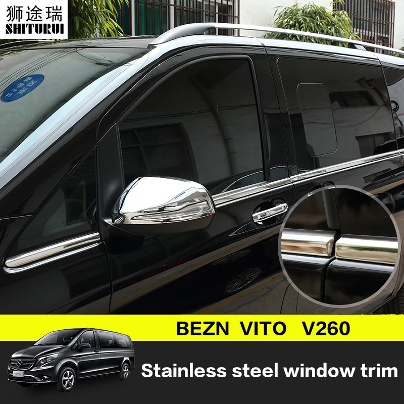 Нержавеющая сталь для Mercedes Benz V260 V260l metris VITO 2016 2017 украшение стекла автомобиля