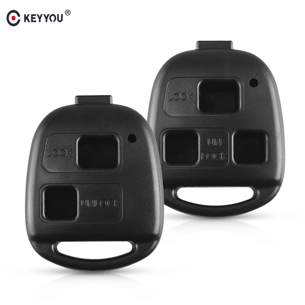 

KEYYOU 2/3 BT Remote Car Key Shell Case for Toyota Land Cruiser YARIS CAMRY RAV4 Corolla PRADO For Lexus RX300 ES300 LS400 GX460