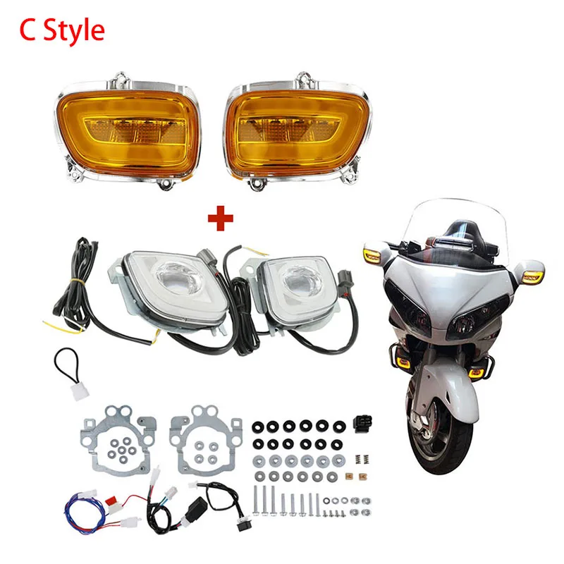  Motorcycle Front Turn Signal Blinker and LED Turn Signal Driving Fog Light For Honda Goldwing GL180 - 32979871110