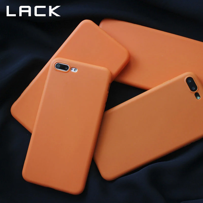 

LACK Vintage Orange Phone Case For iphone X Case For iphone 6 6S 7 8 Plus Back Cover Fashion Solid Color Cases Soft TPU Capa