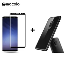 Mocolo 3D Стекло для samsung Примечание 8 Стекло фильм Экран протектор для Galaxy S8 S9 плюс Бесплатная Роскошные мягкие силиконовые жесткий прозрачный чехол