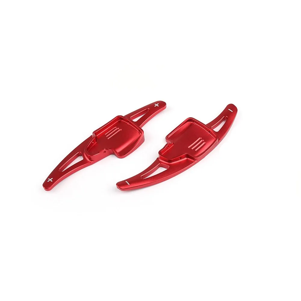 Red Aluminum Shifter Paddle Extension Shift Paddles Sticker Decoration For Ford Focus Escape