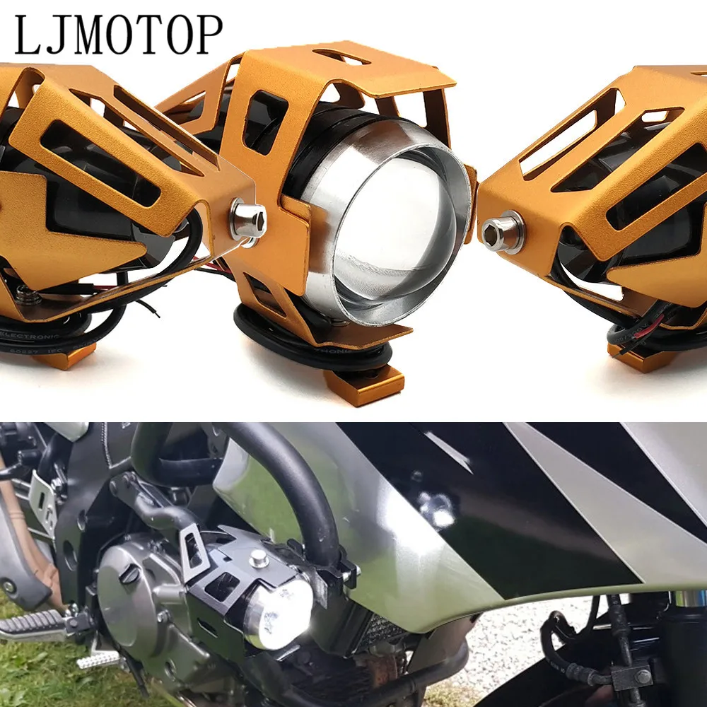 U5 12 V мотоцикл свет Светодиодная подсветка для машины дополнительная противотуманная фара лампа для yamaha xt 600 mt10 mt 09 tracer Suzuki dr-z/ltz 400
