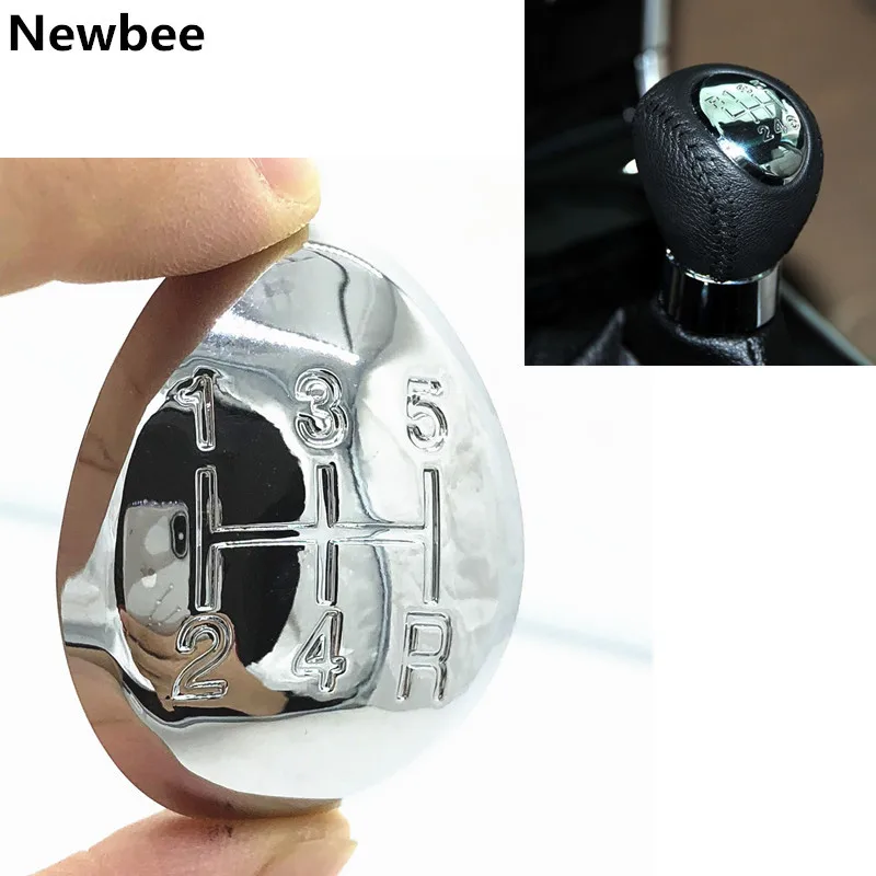 

5 / 6 Speed Car Manual Gear Stick Shift Knob Cover Gear Shift Knob Cap Emblem Cover For Mazda 3 5 6 Premacy 323 626 GE Chrome