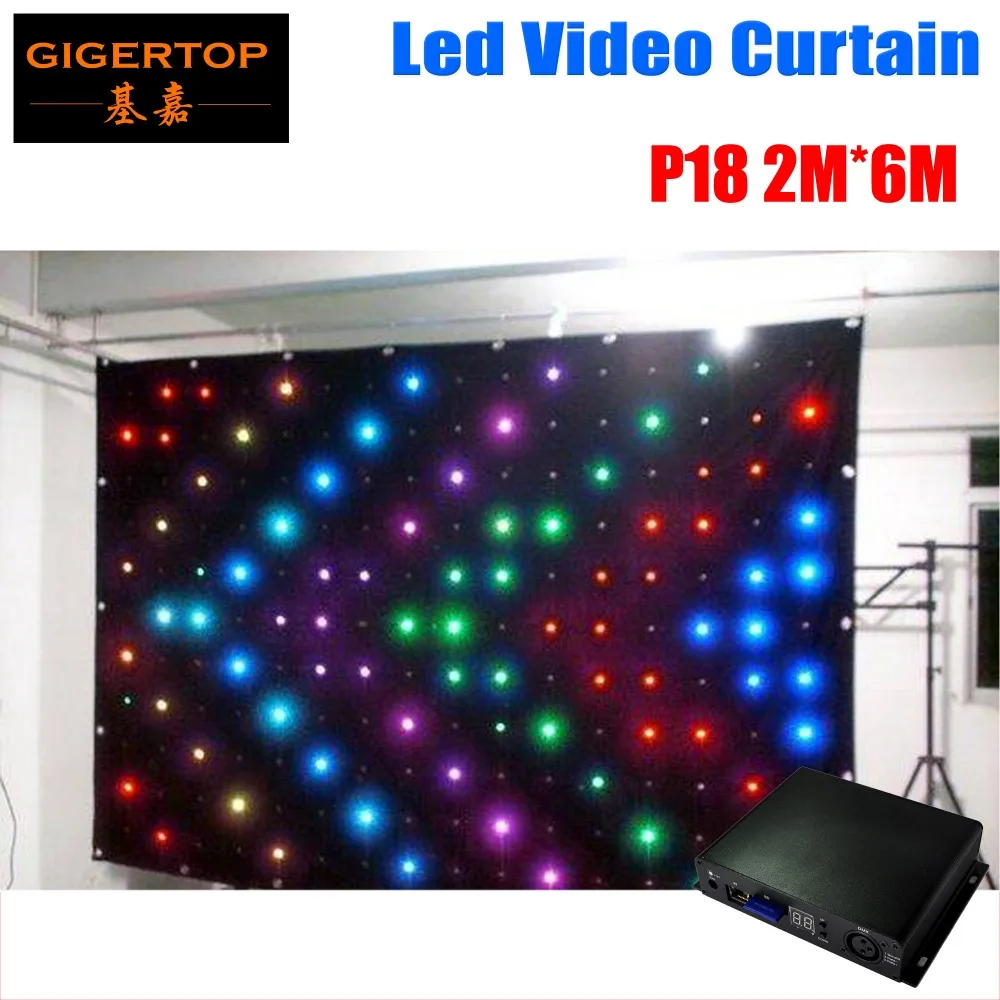 

P18 2 м * 6 М DJ MotionFacade LED DJ Booth юбка триколор RGB световые шторы дешевая цена Led занавес с графическим узором DJ MotionFacade LED
