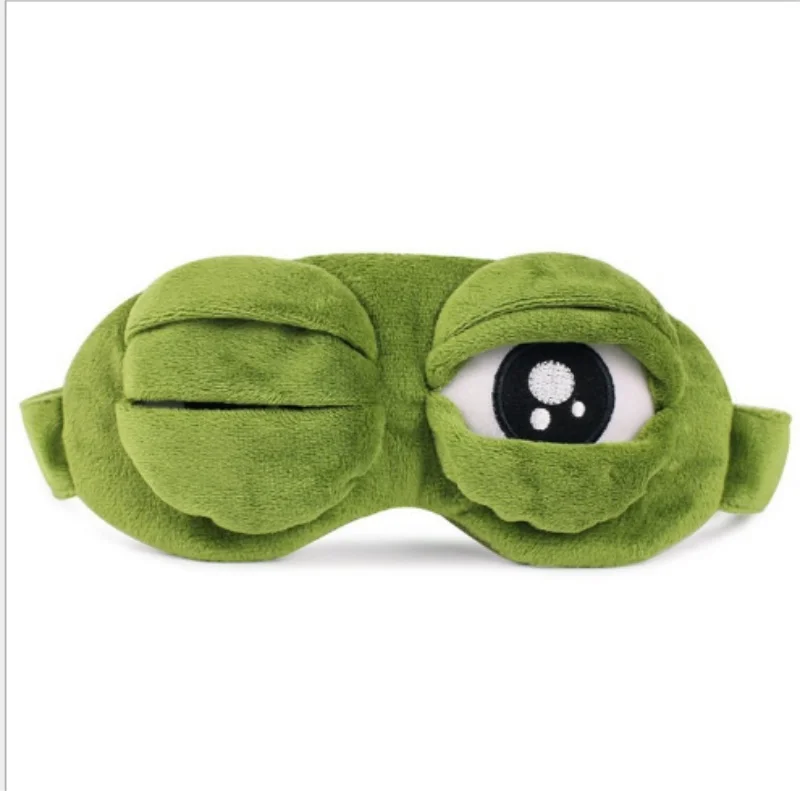Грустная лягушка 3d ночная маска для лица на основе отдых поездка расслабиться снотворное повязка на глаза для сна маски для глаз Обледенение Аниме/компанией dhl 200 шт