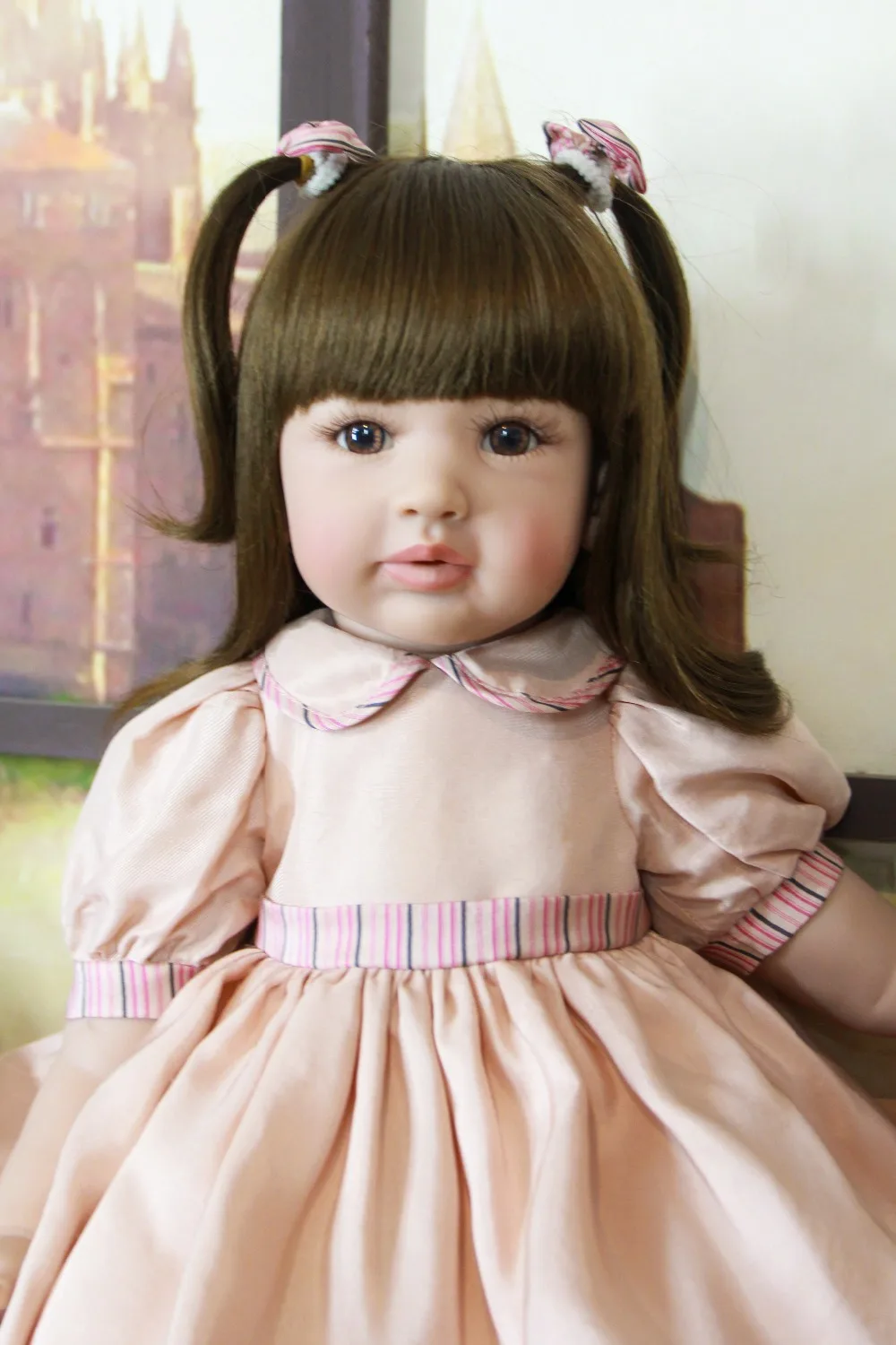 Силиконовые куклы для новорожденных 60 см, милые куклы принцессы для девочек, игрушки для детей, подарок ручной работы, коллекционная кукла, Bebes reborn bonecas